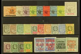 7088 1902-1910 MINT KEVII SELECTION Presented On A Stock Card Including 1904-07 Arms Set, 1910 Set To 5r, 1903-04 Expres - Mauritius (...-1967)