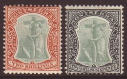 7112 1908 2s Green And Orange & 2s6d Green And Black, SG 31/32, Very Fine Mint. (2 Stamps) For More Images, Please Visit - Montserrat