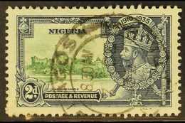 7268 1935 2d Silver Jubilee With KITE AND VERTICAL LOG Variety, SG 31k, Good Used. For More Images, Please Visit Http:// - Nigeria (...-1960)