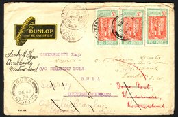 7272 BRITISH CAMEROONS 1928 "Dunlop" Advertising Cover Sent From French Cameroon To Buea And Thence Forwarded Around The - Nigeria (...-1960)