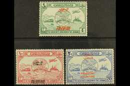 7345 JORDAN OCCUPATION 1949 4m Green, 10m Carmine And 20m Blue UPU All Three Stamps With DOUBLE OVERPRINTS, SG P31c, P32 - Palestine