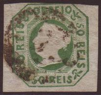7395 1853 50r Yellow-green, SG 6, Afinsa 3, Used, Three Large Margins Just Touching At Top, Fresh Colour, Cat £1,500. Fo - Other & Unclassified