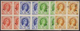 7466 1954-56 Imperf Plate Proof Blocks Of Four ½d, 1d, 2d And 2½d, Mint Or Never Hinged Mint, With Archive Security Punc - Rhodesia & Nyasaland (1954-1963)