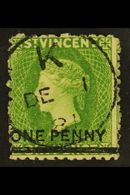 7524 1881 1d On 6d Bright Green, SG 35, Superb Used With Neat Central "K De 1/81" Cds. For More Images, Please Visit Htt - St.Vincent (...-1979)