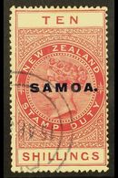 7549 1925 - 28 10s Brown Red Postal Fiscal, SG 166c, Very Fine Used. For More Images, Please Visit Http://www.sandafayre - Samoa