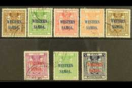 7556 1945 - 1953 Postal Fiscal Set Complete On Wiggins Teape Paper, Wmk Mult NZ And Star, SG 207/14, Very Fine And Fresh - Samoa