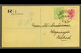 7717 ORANGE RIVER COLONY 1908 Registered Cover From Rouxville To Holland (address Overwritten) Franked Ed VII ½d Green A - Unclassified