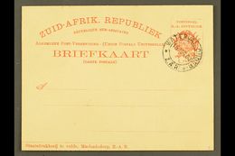 7721 TRANSVAAL (ZAR) POSTAL STATIONERY 1900 1d Postal Card, H&G 7, Very Fine With WATERVAAL ONDER / Z.A.R Cto Cancellati - Unclassified
