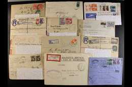 7753 1917-1949 COVERS HOARD. An Interesting Accumulation Of Commercial Covers With The Strength In 1940's Censored Mail, - Unclassified