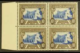 7764 1933-48 10s Blue & Sepia, SG 64c, In A Marginal Block Of Four, Stamps Never Hinged Mint. For More Images, Please Vi - Unclassified