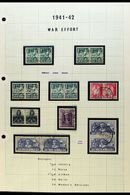 7775 1941-6 WAR EFFORT USED COLLECTION Includes Large Wars Set With Shades, Bantam Set With Shades, Mostly In Blocks Of - Unclassified