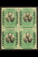 7801 OFFICIAL VARIETY 1929-31 ½d Block Of 4, Upper Pair With Broken "I" In "OFFICIAL" And Lower Pair With Missing Fracti - Unclassified