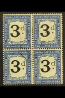 7810 POSTAGE DUE 1922-6 3d Black & Blue, SG D15, Fine Used Block Of Four. For More Images, Please Visit Http://www.sanda - Unclassified