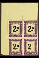 7812 POSTAGE DUE VARIETY 1950-8 2d Black & Violet, Block Of Four With "D" Almost Entirely OMITTED In One Position, SG D4 - Unclassified