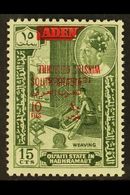 7827 QU'AITI STATE 1966 10 Fils On 15cts Bronze Green, "Inverted Overprint" Variety, SG 66a, Never Hinged Mint For More - Aden (1854-1963)
