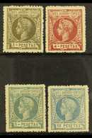7894 ELOBEY, ANNOBON AND CORISCO 1903 3p, 4p, 5p & 10p Top Values, Each With SPECIMEN "000,000" On Reverse, Edifil 15N/1 - Other & Unclassified