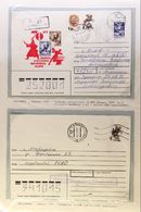 8033 POSTAL STATIONERY 1992-94 INTERESTING USED COLLECTION Of Postal Stationery Covers, Presented On Written Up Pages In - Ukraine