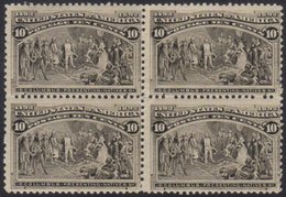 8056 1893 Columbian Exposition 10c Black Brown (Sc 237, SG 242a) Fine Fresh Mint BLOCK OF FOUR, The Two Lower Stamps NEV - Other & Unclassified