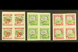 8090 WATERLOW IMPERF PROOFS 1954 Flowers Definitives With 5m Ceibo (National Flower), SG 1028, 3c Passion Flower, SG 103 - Uruguay