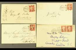 8149 EDINBURGH "BRUNSWICK STARS" 1863-71 ON COVERS An Attractive Group Of Envelopes Or One Entire, Bearing 1d Reds, Tied - Other & Unclassified
