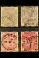 8292 1883-84 2s6d Lilac, 2s6d Deep Lilac, 5s Rose & 5s Crimson, SG 178-181, Used Circular Or Oval Dated Cancellations, C - Other & Unclassified