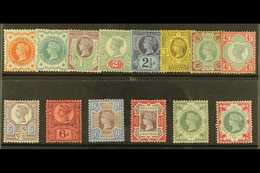 8299 1887-1900 Jubilee Set To Both 1s, SG 197/214, Fine Mint. (14 Stamps) For More Images, Please Visit Http://www.sanda - Other & Unclassified