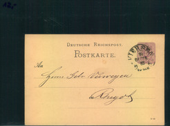 Auflösung: Stempelsammlung Deutsches Reich - VIERSEN ;Hufeisenstempel, Ganzsache, 1883 - Frankeermachines (EMA)