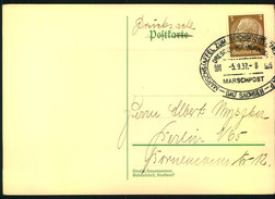 Auflösung: Stempelsammlung Deutsches Reich - MARSCHPOST 1937; DRESDEN-HOF-NÜRNBERG - GAU SACHSEN - Macchine Per Obliterare (EMA)