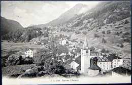 SUISSE  SWISS  SALVAN VALAIS VUE GENERALE VOYAGE 1912 - Salvan