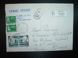 LR AR Pour CPAM TP DAURAT VANIER 5,00 + BEQUET 0,60 X2 OBL.5-8-1975 ST ANDRE LES ALPES (04) - Tarifs Postaux