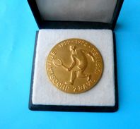 50. ANNIVERSARY OF YUGOSLAV TENNIS FEDERATION ( 1922-1972 ) - Gold Plaque In Original Case * Tenis Sport - Altri & Non Classificati