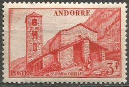 Andorra - 1951 Church Of St John Of Caselles 3f MLH *     SG F112  Sc 115 - Ongebruikt