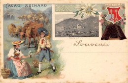 OBWALD  SARNEN  SOUVENIR  CARTE DESSINEE  PUBLICITE CHOCOLAT SUCHARD - Sarnen