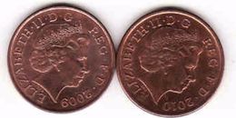 Great Britain 2 X 1 Penny 2009 + 2010 - 1 Penny & 1 New Penny