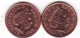 Great Britain 2 X 1 Penny 2007 + 2008 - 1 Penny & 1 New Penny