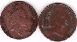 Great Britain 2 X 1 Penny 1991 + 1992 - 1 Penny & 1 New Penny