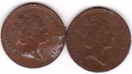 Great Britain 2 X 1 Penny 1988 + 1989 - 1 Penny & 1 New Penny