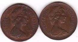 Great Britain 2 X 1 Penny 1979 + 1981 - 1 Penny & 1 New Penny