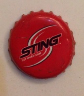 Cambodia Coca Cola Sting Energy Drink Used Bottle Crown Cap / Kronkorken / Capsule / Chapa / Tappi - Mützen/Caps