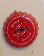 Cambodia Coca Cola Sting Energy Drink Used Bottle Crown Cap / Kronkorken / Capsule / Chapa / Tappi - Caps