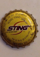 Cambodia Coca Cola Sting Energy Drink Used Bottle Crown Cap / Kronkorken / Capsule / Chapa / Tappi - Caps