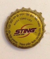 Cambodia Coca Cola Sting Energy Drink Used Bottle Crown Cap / Kronkorken / Capsule / Chapa / Tappi - Petten