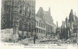 Leuven Louvain 34 Guerre 1914 - 1915 Louvain Détruit Par Les Allemands La Cathédrale Et L'Hotel De Ville - Leuven