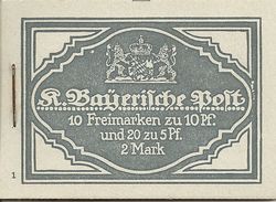 BAYERN, 1914, MH 5d, Booklet - Andere & Zonder Classificatie