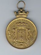 VERVIERS : TOP Médaille 50ème Anniversaire Société Royale De Chant - Juillet 1886 - Voir Descriptif Et Scans - Profesionales / De Sociedad