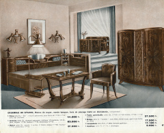 1956 : Mobilier, ENSEMBLE DE STUDIO, Cosy, Bridge, Bahut, CHAMBRE A COUCHER, Lit, Armoire... (2 Scans) - Other Plans