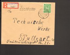 Alli.Bes.84 Pfg.Ziffer 936 C Auf R-Brief Von Schorndorf Farb-geprüft Arge Von 1946 Marke Hat Ger.Mängel - Zone AAS