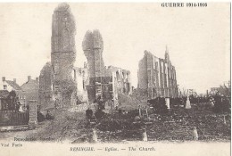 Lo-Reninge Reninghe Guerre 1914 - 1916  Eglise The Church - Lo-Reninge