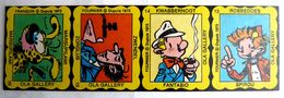 TRES RARES AUTOCOLLANTS BANDE DE 4 GLACES OLA 1973 SPIROU ET FANTASIO FOURNIER Autocollant - Autocollants