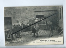 CPA  - Scènes De La Vie Normande - Visite à La Ferme - Le Retour De La Traite Aux Champs -(âne , ânes ) - Autres & Non Classés